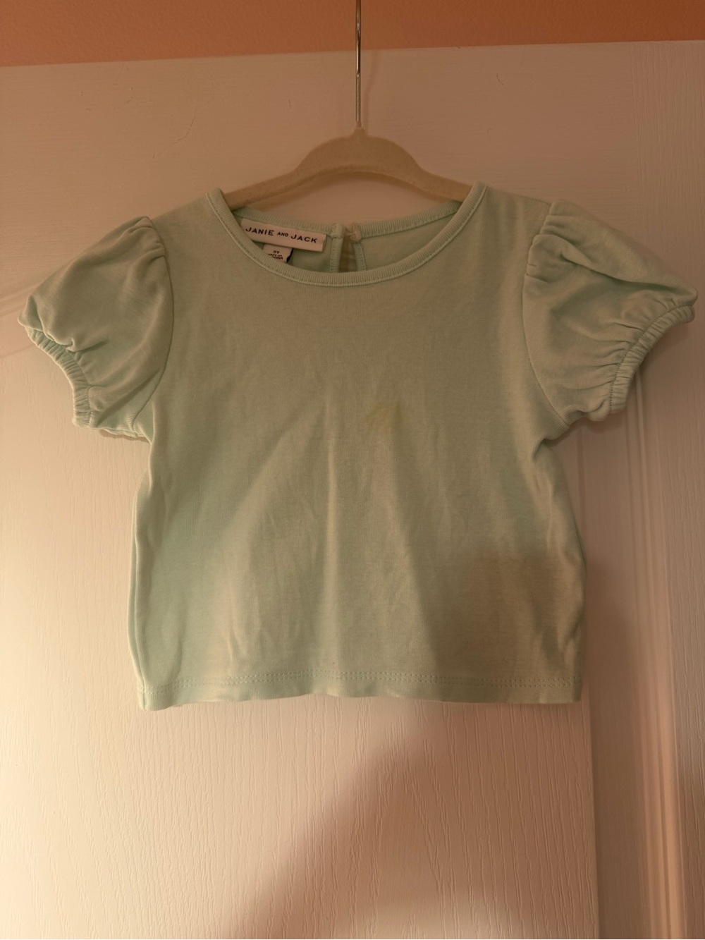 Janie and Jack Mint Green Puff Sleeve Tee